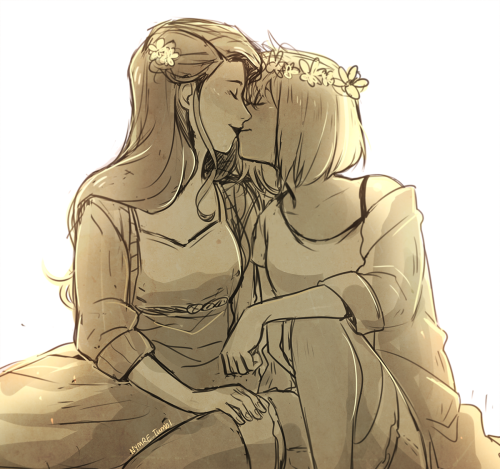 nymre:  Patreon sketch! korrasami in weather i wish i was ; v;  