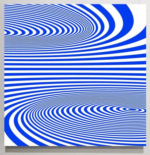 Cobalt Semi Axis Vortex #JohnZoller Acrylic on Canvas 48 x 48 inches 2022 #arte #artdaily #artlife #