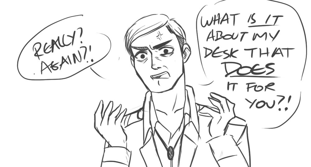 drinkyourfuckingmilk:  erwin had the desk burned also nice one Levi for covering
