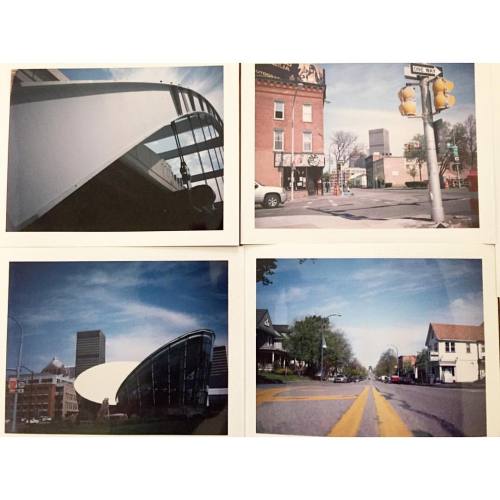 Spent some time around my city this morning with a Polaroid 103a land camera and a pack of 100c.#f