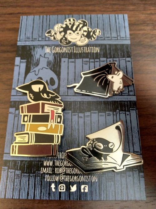 New pins new pins!  Inspired by my ever-growing to-be-read pile (and the pile of manuscripts I 