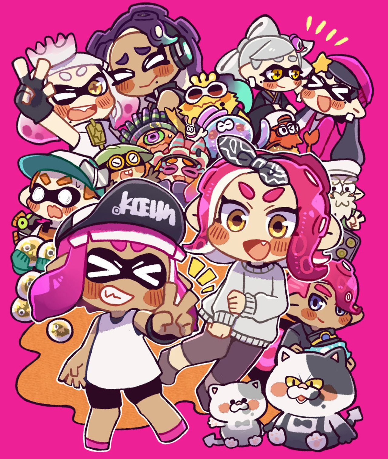 Sameanko S Portfolio 趣味絵 Splatoon2集合絵 Sameanko S Portfolio 趣味絵 Splatoon2集合絵