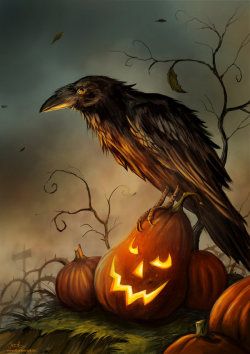scifi-fantasy-horror:  Halloween Raven by