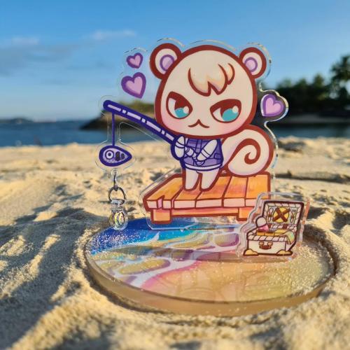 retrogamingblog2:Animal Crossing Fishing Standees made by FRANTICCREATIVITY