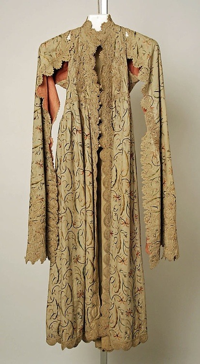 19th century Turkish silk caftan and a woman’s coat known as yelek