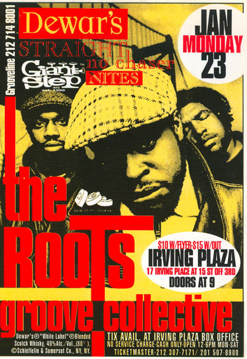 The Roots @ Irving Plaza - January 23, 1994 #FlyerFriday