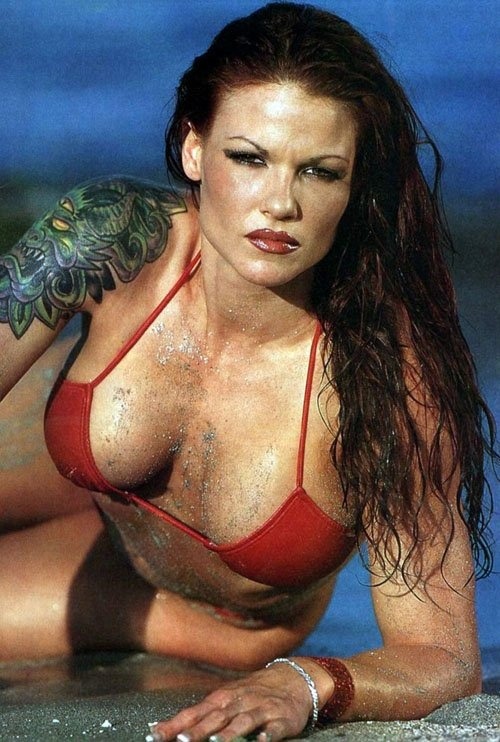 WWE Lita..! Wet !! Can also make you WET !! Badass in Bikini !! Treat !!