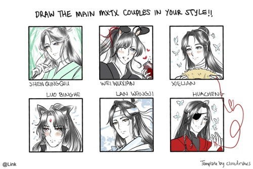MXTX couples in my style (〃▽〃)Hope you guys like it !!!!! ʕ*ﾉᴥﾉʔ