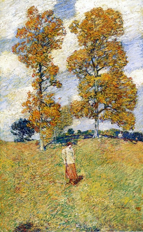 The Two Hickory Trees  -  Armand Guillaumin 1919 Also know as Golf PlayerImpressionism