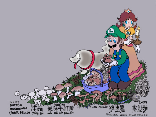 MUSHROOMS, PART 1Date: 2021Note:Here are Luigi, Princess Daisy, and Polterpup from the Super Mario g