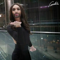 dragqueengalore:  Have You Checked Out The Latest From Conchita Wurst She’s a hero singing about “Heroes” 