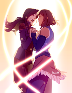 pockicchi:  happy 4 yr anniversary to korrasami !! these two mean a lot to me and i wouldnt be where i am today w/o them 