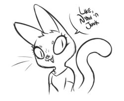 caffeinerabbit:Its International Cat Day or something, so have a random catgirl doodle. =3