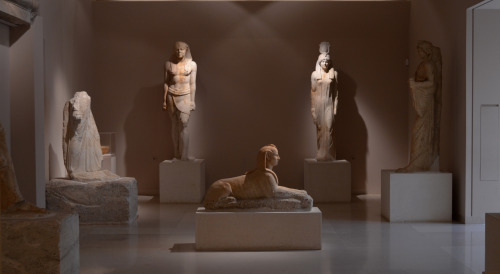 greek-museums: Archaeological Museum of Marathon:  Statuary from the sanctuary of the Egyptian deiti