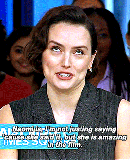 missdaisydaily:Daisy interviewed by Good Morning America on being praised by Ophelia costar  Naomi W
