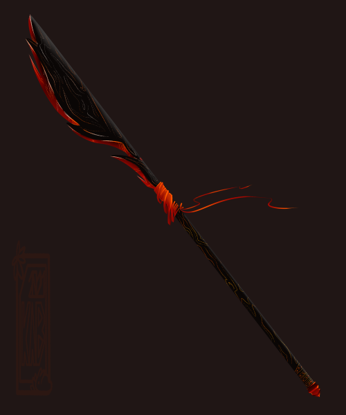 Had a bit of a different commission lately to design a couple of homebrew weapons. This was definite