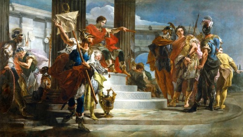 necspenecmetu:Giovanni Battista Tiepolo, Scipio Africanus Freeing Massiva, c. 1719-21