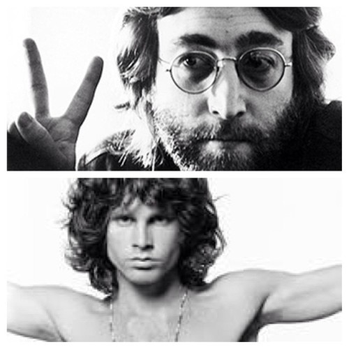 We not only celebrate the life of John Lennon who died on this day but the life of Jim Morrison who would have been 70 years old. Both amazing men who died too soon. RIP we miss you both. #legends #johnlennon #jimmorrison #myfaves #december #rip #bday