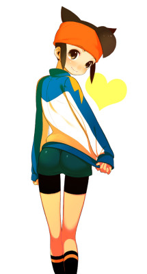 boyslovedresses:  (via Gelbooru- Image View - ass bike shorts brown hair endou mamoru headband inazuma eleven inazuma eleven (series) kneehighs male smile tooru trap | 1286236)