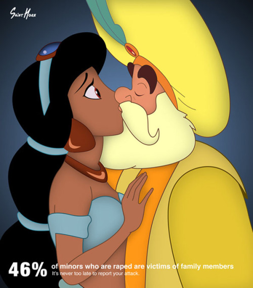 This is a series of illustrations by artist Saint Hoax called Princest Diaries. It features the Disney Princesses getting kissed on by their daddies. The point of the pics is meant to encourage people who’ve been raped by family members that it’s...