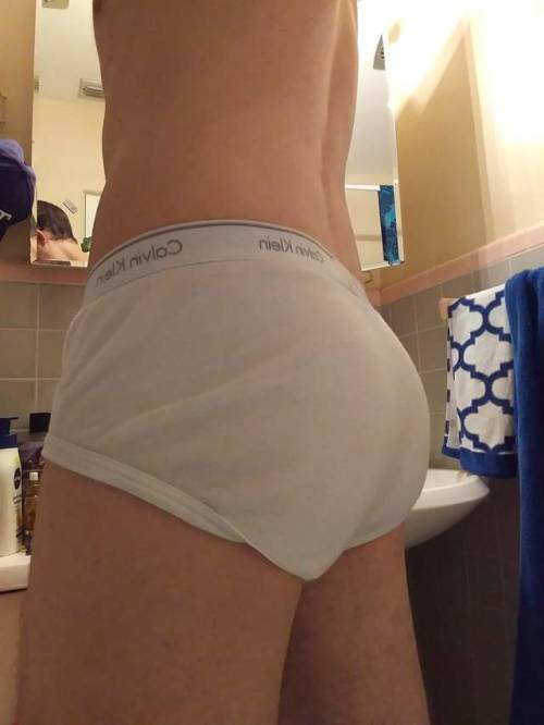 masculinetightywhities: Calvin Klein White Briefs