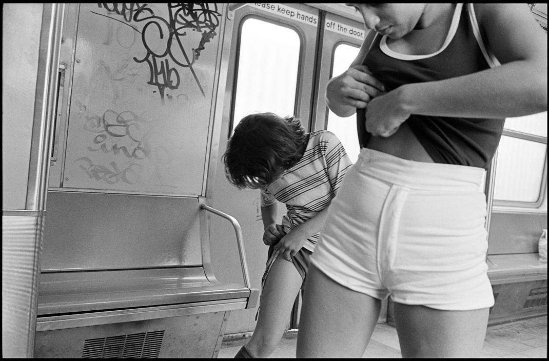 nycnostalgia:  High fashion on the A train, 1978 