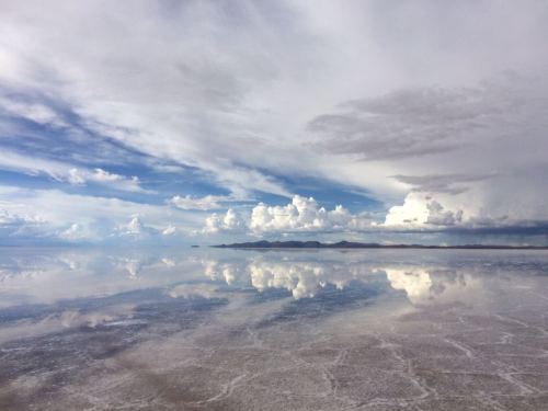 the-wolf-and-moon:  Uyuni Salt Flats, Walking On The Sky