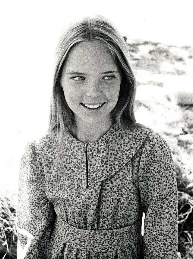 Melissa Sue Anderson on the set of 