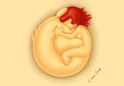 Clary’s tailQuick little painting showing Clary cuddling her big fluffy tail. 