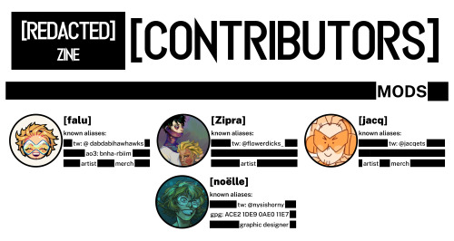 redacted-zine:redacted-zine:We are incredible excited to announce the official contributor list for 
