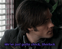 cumberchameleon:Superwholock - The Winchesters have learned over time that it’s better to be safe th