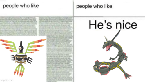 The Amount Of Well Written, Passionate Sigilyph Propaganda Vrs No Propaganda For Rayquaza, It's Really