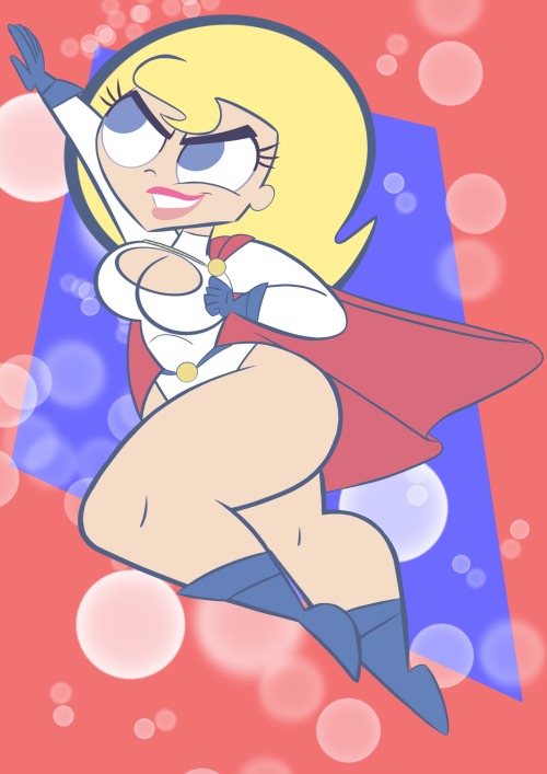 codykins123:  Supergirl as Powergirl (SBFF)- #1-3 by Codykins123 This is a very special birthday art gift for tlrledbetter/Coonfoot where it features one of his favorite animated female characters, Supergirl (Super Best Friends Forever shorts) dressed