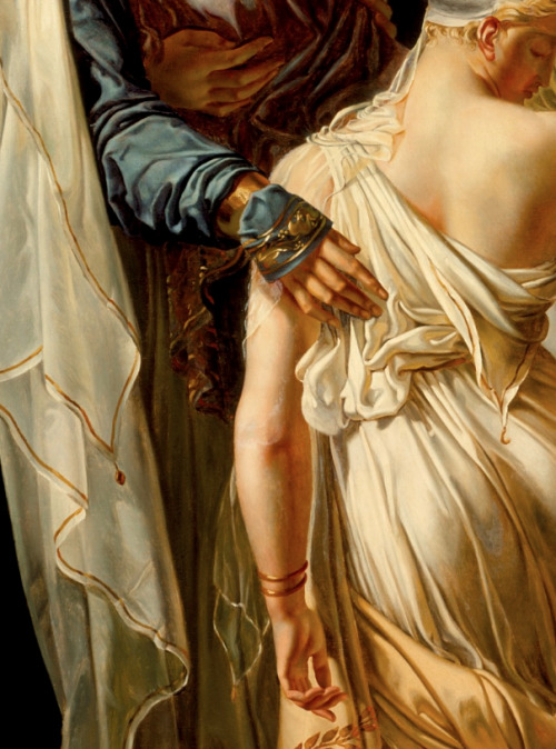 detailsofpaintings:Merry-Joseph Blondel, Hecuba and Polyxena (detail)After 1814