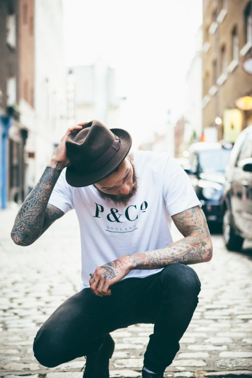pandcoclothing: Billy Huxley in our classic P&Co England tee.