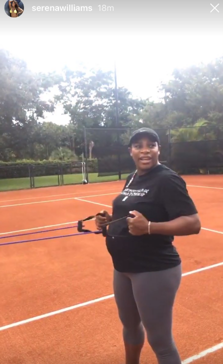 black-to-the-bones: She’s working out while being pregnant. Pure black excellence.