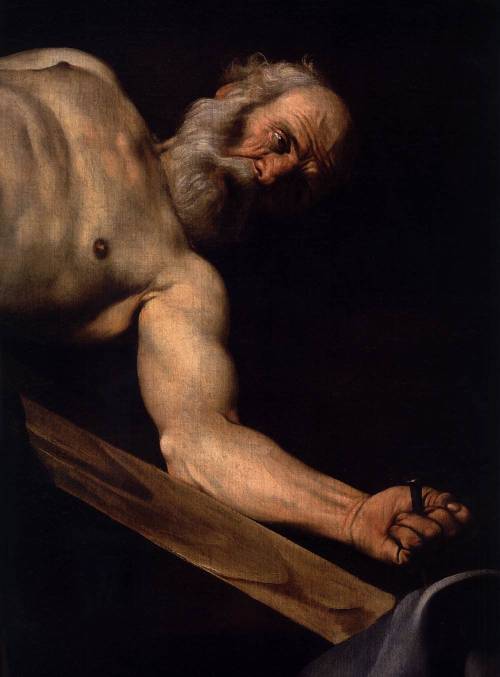 tierradentro:  Detail from Caravaggio’s “The Crucifixion of Saint Peter”, 1600-01. 