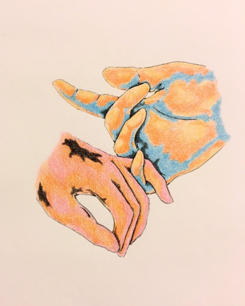 ismaelguerrier:From my series, To Hold and To Be Held (Color pencil on paper)Instagram: ismael.guerr