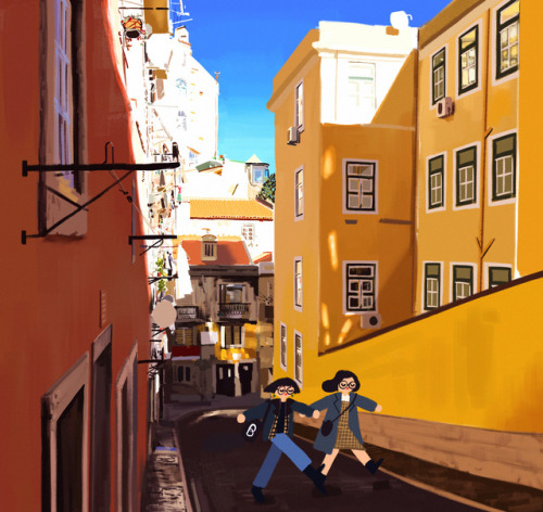 @ lisbon (fyi this isn’t photography, it’s entirely drawn!)