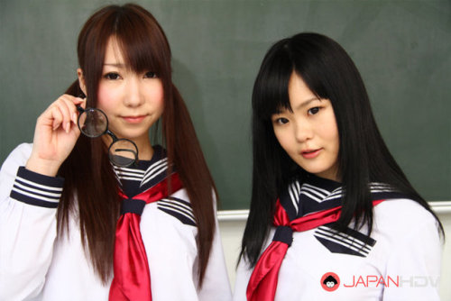 Sayaka Aishiro, Kaede Oshiro and Megumi Haruka are posing today for @japanhdv for the series Uniform