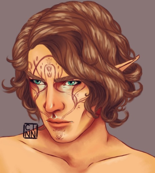 justanartsysideblog:Aelynthi - The Tragic Artist of ArlathanWhat’s this, I finally made a portrait o