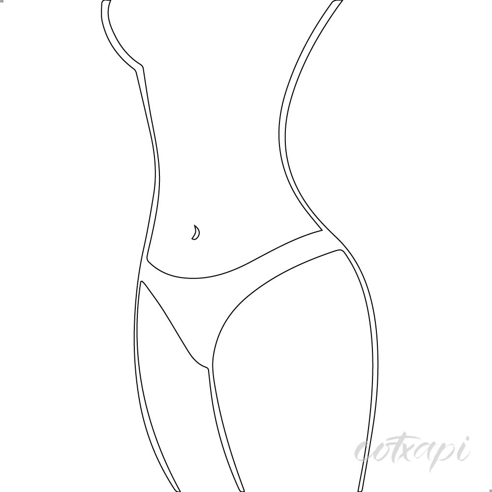 Cute pretty women art, young girls in vector outline art