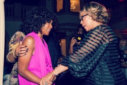  Diahann Carroll with Angela Bassett, Beverly Johnson, Cheryl Boone Isaacs and Lynn Whitfield attend the House of Flowers dinner honoring women of color blazing trails in the entertainment industry. 