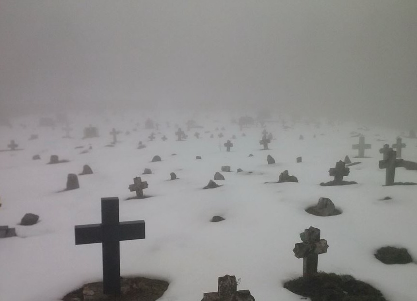 destroyed-and-abandoned:Old catholic cemetery in Žepče, Bosnia and Herzegovina