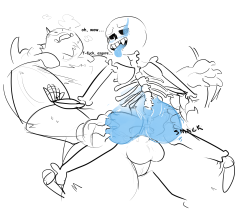 smuttacular:  goatdad and sans 