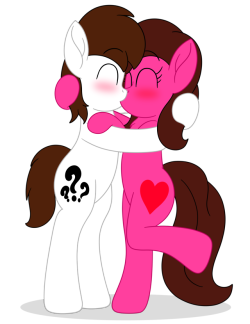 ask-aaronthepony: Kissy Time ❤ (My part