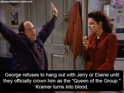 fakeseinfeldplots:  fakeseinfeldplots:#21 - The Coronation JERRY: Kramer, out of all the crazy schemes you’ve pulled, this one really takes the cake.  (KRAMER SPILLS OFF JERRY’S COUNTER AND ONTO HIS HARDWOOD FLOOR)  JERRY: Oh, that’s just perfect!