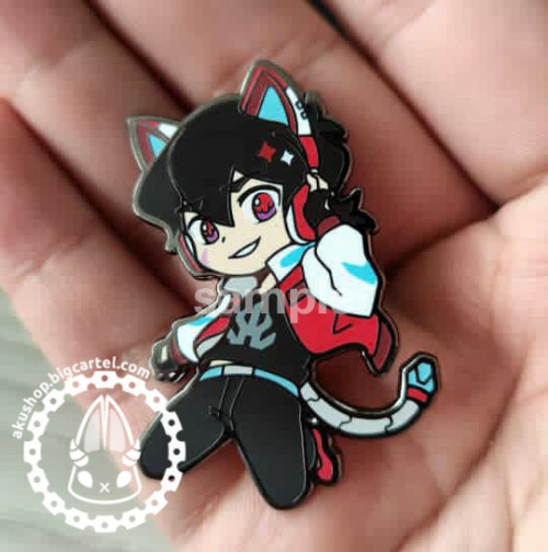 klance kitty headphone enamel pin sample prints sneak peak! ✨‍ &gt;&gt;akushop.bi