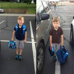 stunningpicture:  First Day of School vs Second Day of School