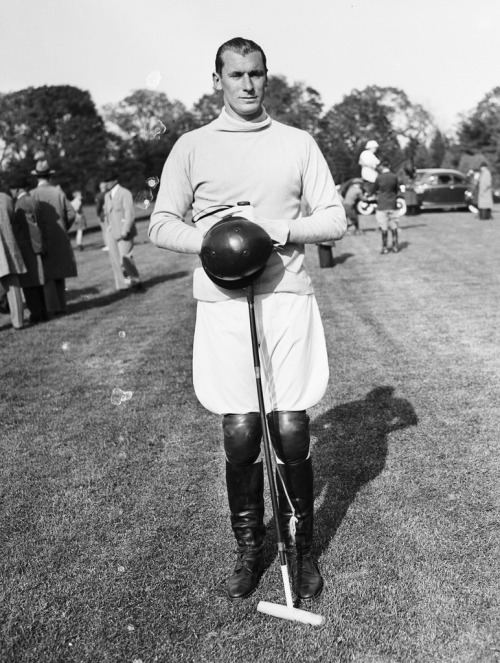 Polo player Winston Guest at the Meadow Brook Club, Westbury, NY 